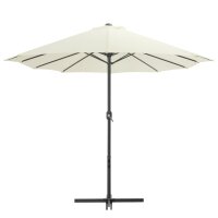 vidaXL Sonnenschirm mit Aluminium-Mast 460 x 270 cm Sand