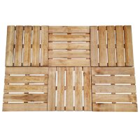 vidaXL Terrassendielen 6 Stk. 50&times;50 cm Holz Braun