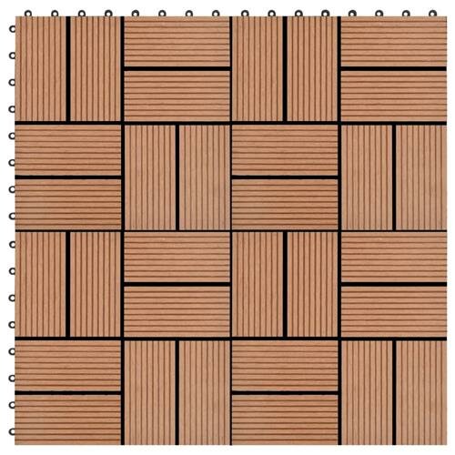 vidaXL Terrassenfliesen 11 St&uuml;ck WPC 30 x 30 cm 1 qm Braun