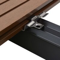 vidaXL 100 Stk. Deckclips mit 200 Schrauben Edelstahl