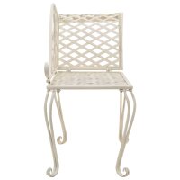 vidaXL Garten-Chaiselongue 128 cm Metall Antik Weiß