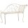 vidaXL Garten-Chaiselongue 128 cm Metall Antik Weiß