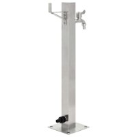 vidaXL Garten-Wassersäule Edelstahl Quadratisch 65 cm