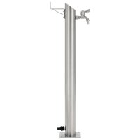 vidaXL Garten-Wassersäule Edelstahl Rund 95 cm