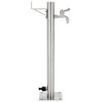 vidaXL Garten-Wassersäule Edelstahl Rund 65 cm