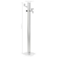 vidaXL Garten-Wassers&auml;ule Aluminium 95 cm