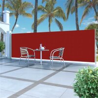 vidaXL Ausziehbare Seitenmarkise 160x500 cm Rot