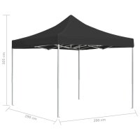 vidaXL Profi-Partyzelt Faltbar Aluminium 3x3 m Anthrazit