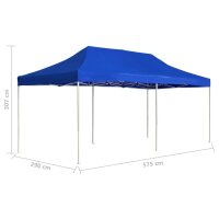 vidaXL Profi-Partyzelt Faltbar Aluminium 6x3 m Blau