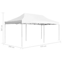 vidaXL Profi-Partyzelt Faltbar Aluminium 6x3 m Wei&szlig;