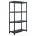 vidaXL Lagerregal Schwarz 100 kg 60 x 30 x 138 cm Kunststoff