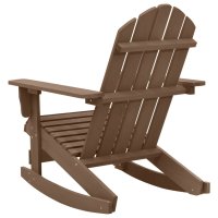 vidaXL Garten-Schaukelstuhl Holz Braun
