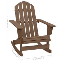 vidaXL Garten-Schaukelstuhl Holz Braun