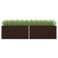 vidaXL Garten-Hochbeet Braun 320 x 80 x 77 cm Verzinkter...