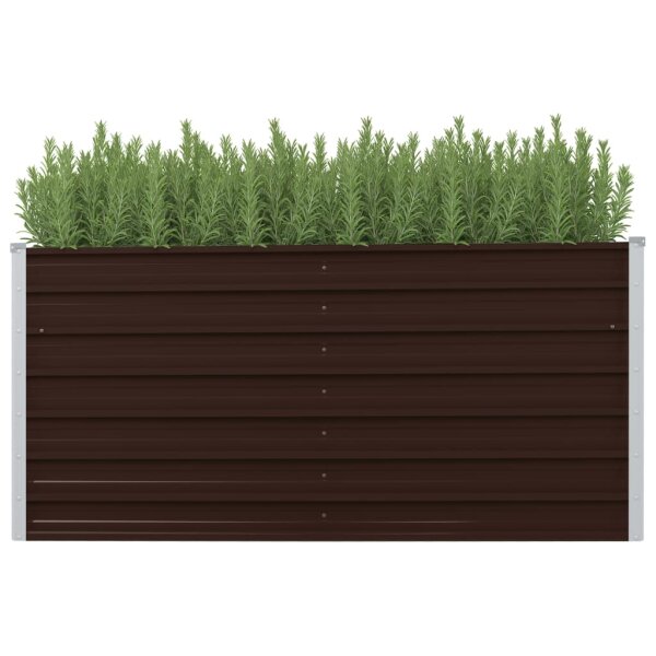 vidaXL Garten-Hochbeet Braun 160 x 40 x 77 cm Verzinkter Stahl