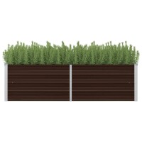 vidaXL Garten-Hochbeet Braun 160 x 40 x 45 cm Verzinkter...