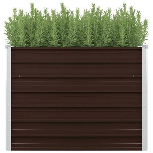 vidaXL Garten-Hochbeet Braun 100 x 40 x 77 cm Verzinkter Stahl