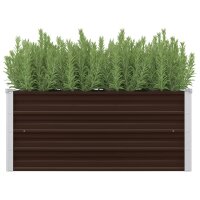 vidaXL Garten-Hochbeet Braun 100 x 40 x 45 cm Verzinkter...