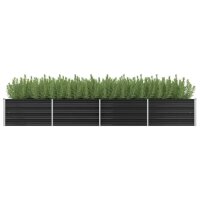 vidaXL Garten-Hochbeet Anthrazit 320 x 80 x 45 cm...