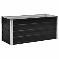 vidaXL Garten-Hochbeet Anthrazit 100 x 40 x 45 cm Verzinkter Stahl