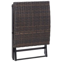 vidaXL Klapphocker Poly Rattan Braun