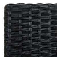 vidaXL Gartenstuhl mit Kissen Poly Rattan Schwarz