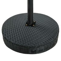 vidaXL Gartentisch Schwarz 60,5x106 cm Poly Rattan