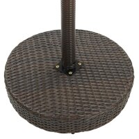 vidaXL Gartentisch Braun 75,5x106 cm Poly Rattan