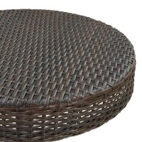 vidaXL Gartentisch Braun 75,5x106 cm Poly Rattan