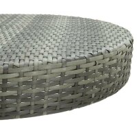 vidaXL Gartentisch Grau 75,5x106 cm Poly Rattan