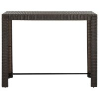 vidaXL Garten-Bartisch Braun 140,5x60,5x110,5 cm Poly Rattan