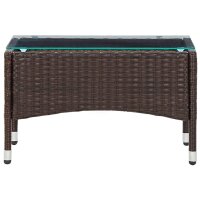 vidaXL Couchtisch Braun 60 x 40 x 36 cm Poly Rattan