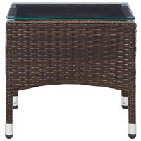 vidaXL Couchtisch Braun 60 x 40 x 36 cm Poly Rattan