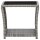 vidaXL Couchtisch Grau 45 x 45 x 40 cm Poly Rattan und Glas