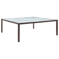 vidaXL Garten-Esstisch Braun 200×200×74 cm...