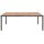 vidaXL Gartentisch Grau 200x150x74cm Poly Rattan und Akazie Massivholz