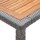 vidaXL Gartentisch Grau 200x150x74cm Poly Rattan und Akazie Massivholz