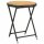 vidaXL Beistelltisch Schwarz 60 cm Poly Rattan und Akazie Massivholz