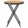 vidaXL Beistelltisch Schwarz 60 cm Poly Rattan und Akazie Massivholz