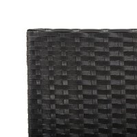 vidaXL Gartenbank mit Auflagen 176 cm Schwarz Poly Rattan