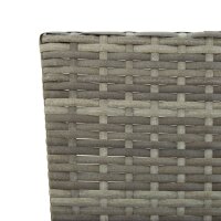 vidaXL Gartenbank mit Auflagen 176 cm Grau Poly Rattan