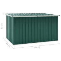 vidaXL Gartenbox Gr&uuml;n 171 x 99 x 93 cm