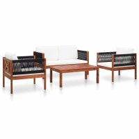 vidaXL 4-tlg. Garten-Lounge-Set Massivholz Akazie