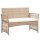 vidaXL 4-tlg. Garten-Lounge-Set mit Auflage Poly Rattan Beige