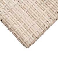 vidaXL Gartentisch Beige 110 x 60 x 67 cm Poly Rattan