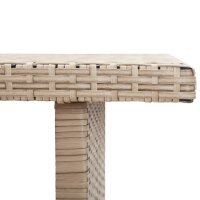 vidaXL Gartentisch Beige 110 x 60 x 67 cm Poly Rattan