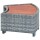 vidaXL Spa-Einstiegsstufe Grau Poly Rattan 92×45×25 cm