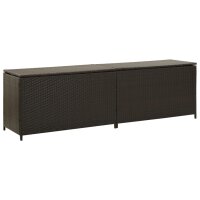 vidaXL Gartenbox Poly Rattan 200x50x60 cm Braun