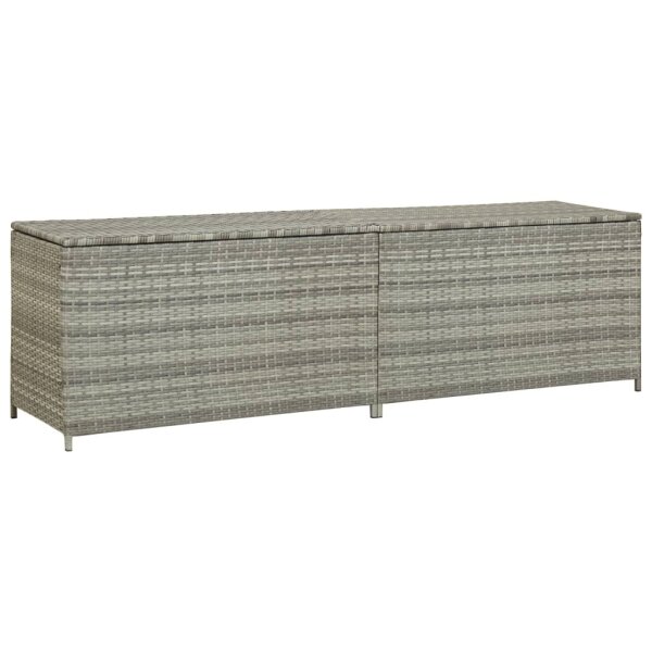 vidaXL Gartenbox Poly Rattan 200x50x60 cm Grau