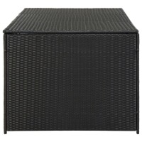 vidaXL Gartenbox Poly Rattan 180x90x75 cm Schwarz